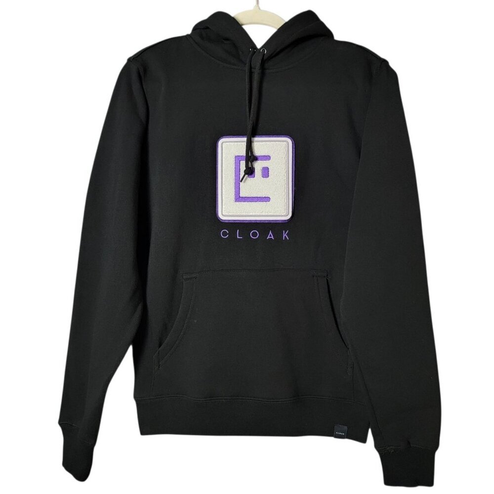 Cloak Hidden in Plain Sight Black Embroidered Youtuber Gamer Pullover Hoodie XS